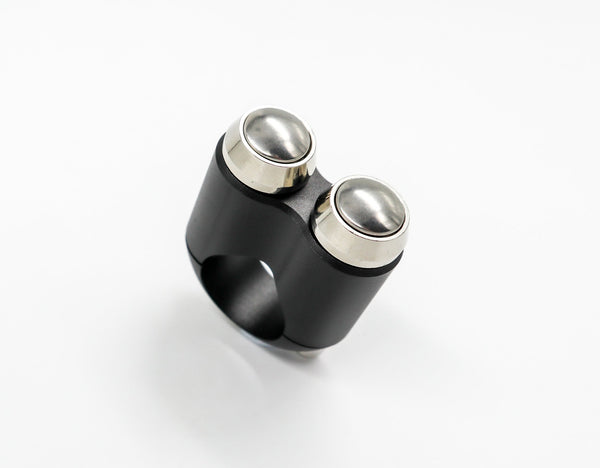 2 Button Handlebar Controls 22mm (SILVER BUTTONS)