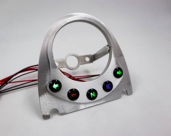 60mm Speedo Gauge Bracket With 5 Dash Lights (Gauge Not Included)