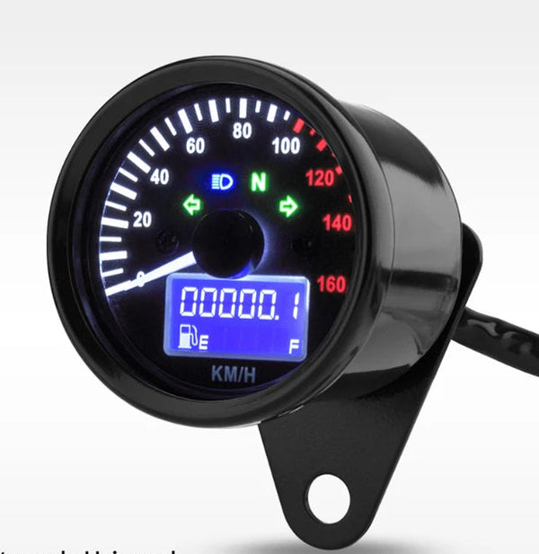 Motorcycle Speedometer With LCD Odometer/Fuel 62mm