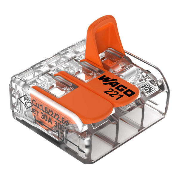 WAGO Snap 3 Wire Connectors - 10 PACK